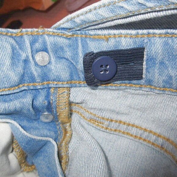 Isabel Maternity PATCHWORK Bib Overalls Size 10 SHORTALLS Shorts DIY Romper BOHO - Picture 6 of 12